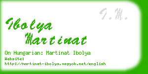 ibolya martinat business card